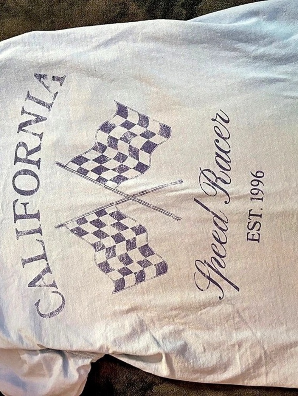 Forever 21 Graphic Tee in White & Purple Size Small